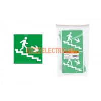 Знак "Направление к эвакуационному выходу (по лестнице направо вниз)" 150х150мм TDM  TDM Electric