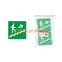 Знак "Направление к эвакуационному выходу (по лестнице направо вверх)" 150х150мм TDM  TDM Electric