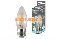 Лампа светодиодная  Филамент  С37-6 Вт-230 В-4000 К–E27 TDM SQ0340-0299. TDM Electric