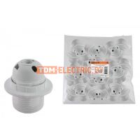 Патрон Е27 с кольцом, термостойкий пластик, белый, Б/Н TDM SQ0335-0031 TDM Electric