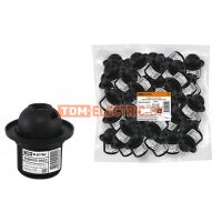 Патрон Е27 с кольцом, термостойкий пластик, черный, TDM SQ0335-0052 TDM Electric