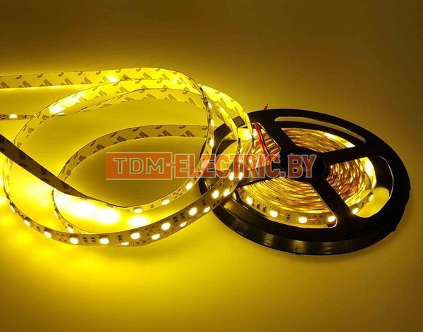 Лента светодиодная SMD5050-60-20-12-144-YE 60LED/м, IP20, 12В, 14,4Вт, желтый, TDM-SQ0331-0077
