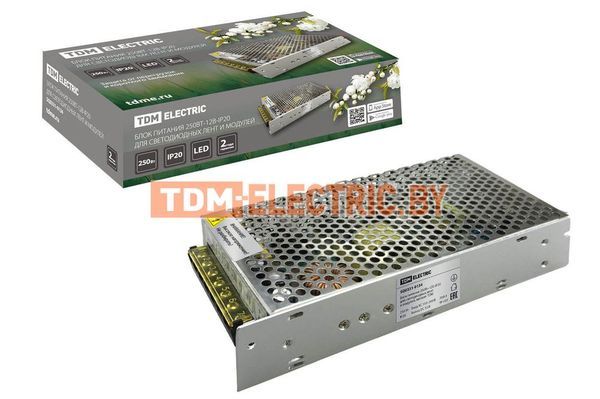 Блок питания 250Вт-12В-IP20 для светодиодных лент и модулей, металл TDM-SQ0331-0134