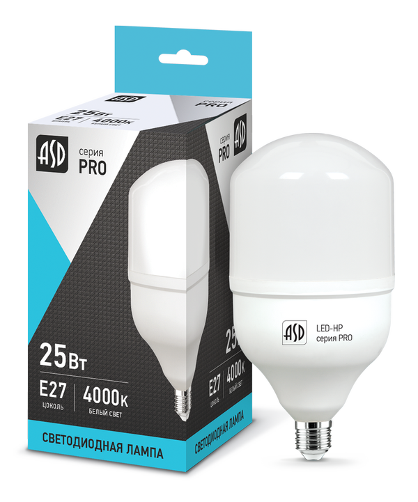 Лампа сд LED-HP-PRO 25Вт 230В E27 4000К 2250Лм ASD