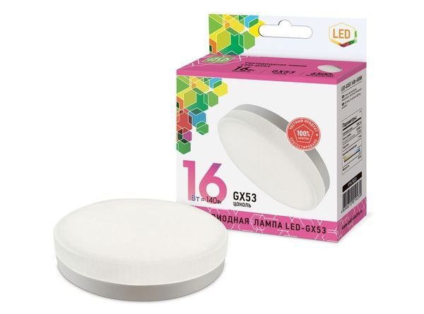 Лампа сд LED-GX53-std 16Вт 230В 6500К 1440Лм ASD
