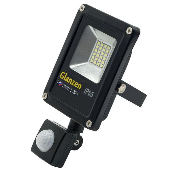 Светодиодный прожектор c датчиком движения GLANZEN FAD-0011-20 (20 Вт, 6000К)