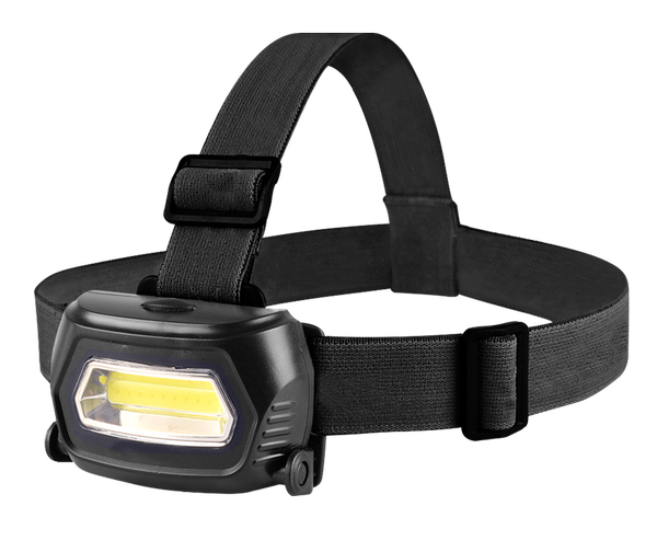 Фонарь налобный аккум HLA 07B 3W LED 200Lm 8ч 3 реж, з/у 230В ЧЕРНЫЙ IN HOME