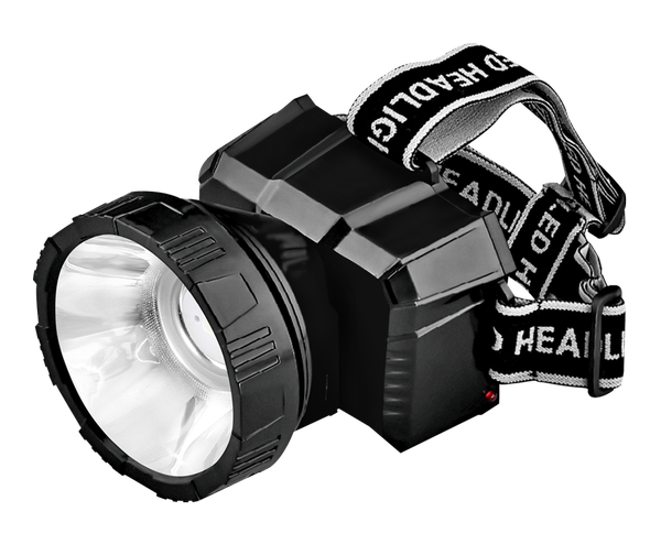 Фонарь налобный аккум HLA 08B LED 150Lm 9ч 2 реж, з/у 230В ЧЕРНЫЙ IN HOME