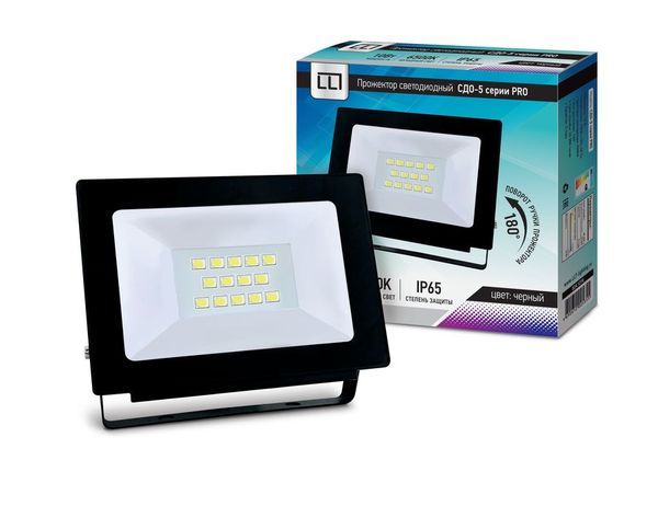Прожектор сд СДО-5-10 серии PRO 10Вт 230В 6500К 950Лм IP65 LLT