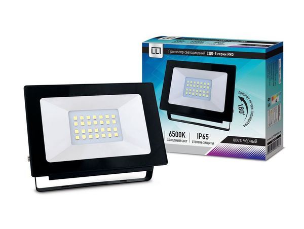 Прожектор сд СДО-5-20 серии PRO 20Вт 230В 6500К 1900Лм IP65 LLT