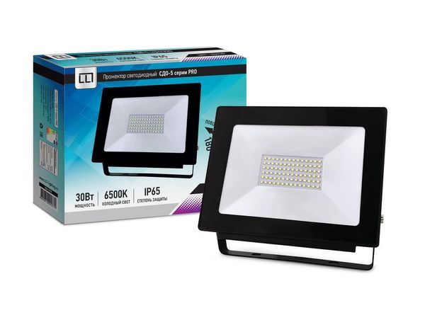 Прожектор сд СДО-5-30 серии PRO 30Вт 230В 6500К 2850Лм IP65 LLT