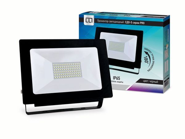 Прожектор сд СДО-5-70 серии PRO 70Вт 230В 6500К 6650Лм IP65 LLT