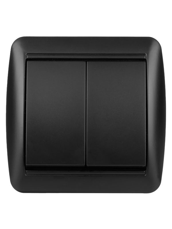 Выключатель 2-кл. открытой установки IP44 10А графит "Селигер" TDM — изображение 3