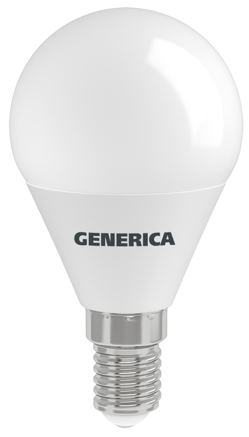 Лампа светодиодная G45 10Вт шар 3000К E14 230В GENERICA LL-G45-10-230-30-E14-G-LL-G45-10-230-30-E14-G