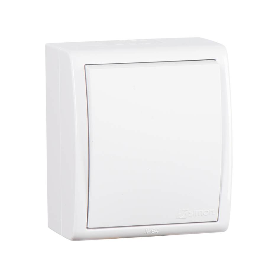 Выключатель одноклавишный 1594101-030 ip44 белый откр.пр-029845