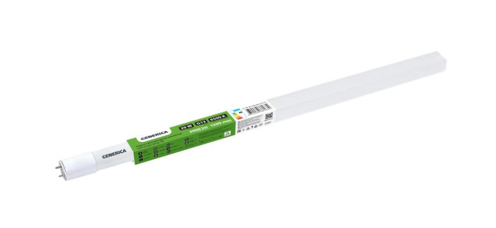 Лампа светодиодная PLED T8-1200GL 20Вт FROST 4000K 230В/50Гц JazzWay-LL-T8-20-230-40-G13-G