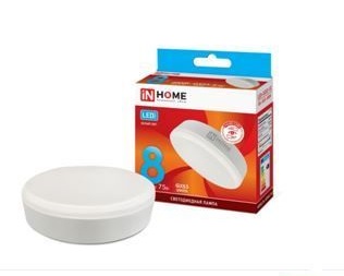 Лампа сд LED-GX53-VC 8Вт 230В 4000К 640Лм IN HOME