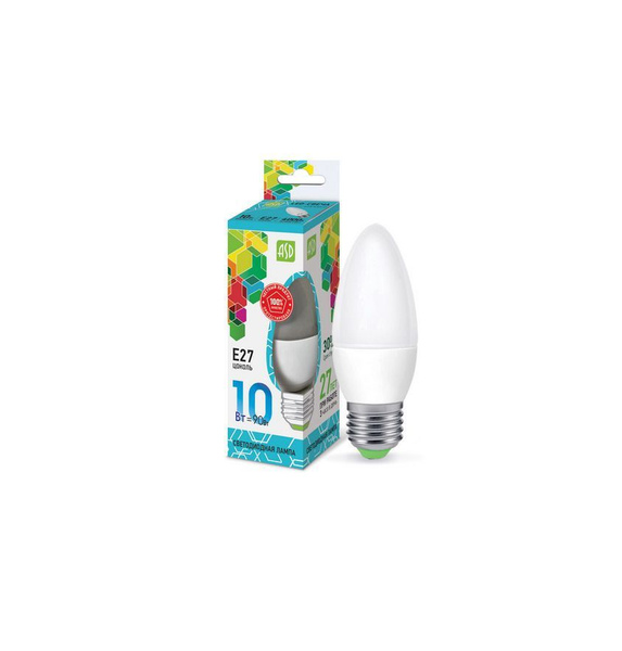 Лампа светодиодная LED-Свеча-standard 10W 230V 900Im 4000К Е27 ASD-206867
