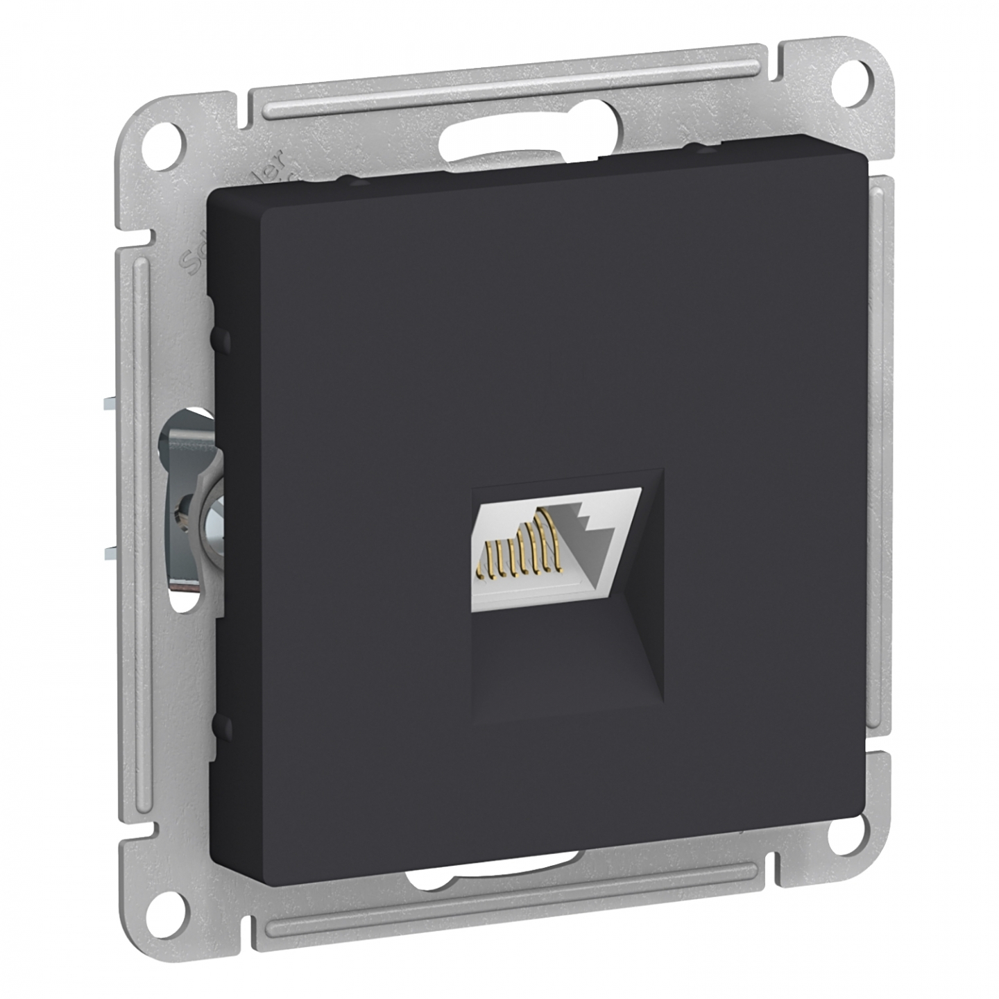 Механизм розетки компьютерной AtlasDesign RJ45 кат.5E карбон SchE ATN001083-ATN001083