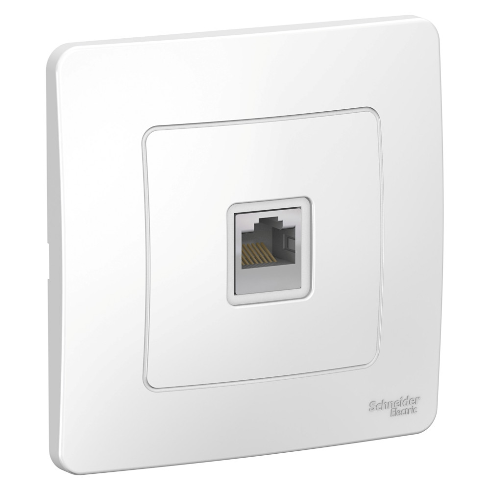Розетка компьютерная 1-м СП BLANCA RJ45 кат.5e бел. SchE BLNIS045001-BLNIS045001