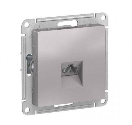 Розетка компьютерная 1-м AtlasDesign RJ45 кат.5E механизм алюм. SE ATN000383