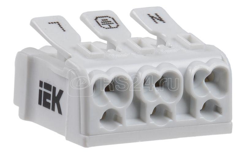 Клемма пружинная соединительная КСП3-L+N+PE IEK UKZ-B06-3P-F0-E0-10-UKZ-B06-3P-F0-E0-10