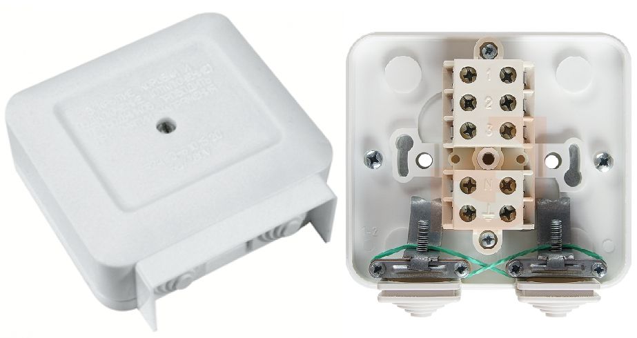 Коробка клеммная 5х6кв.мм 380В 40А IP44 монтаж. плата SE KLK-5S-KLK-5S
