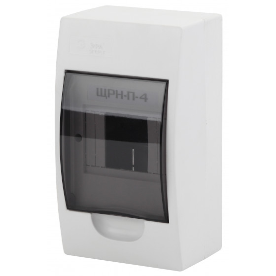 Бокс ЩРН-П-4 мод. навесной пластик IP41 SIMPLE NO-box_simple-plastic_4_surface ЭРА-Б0041521