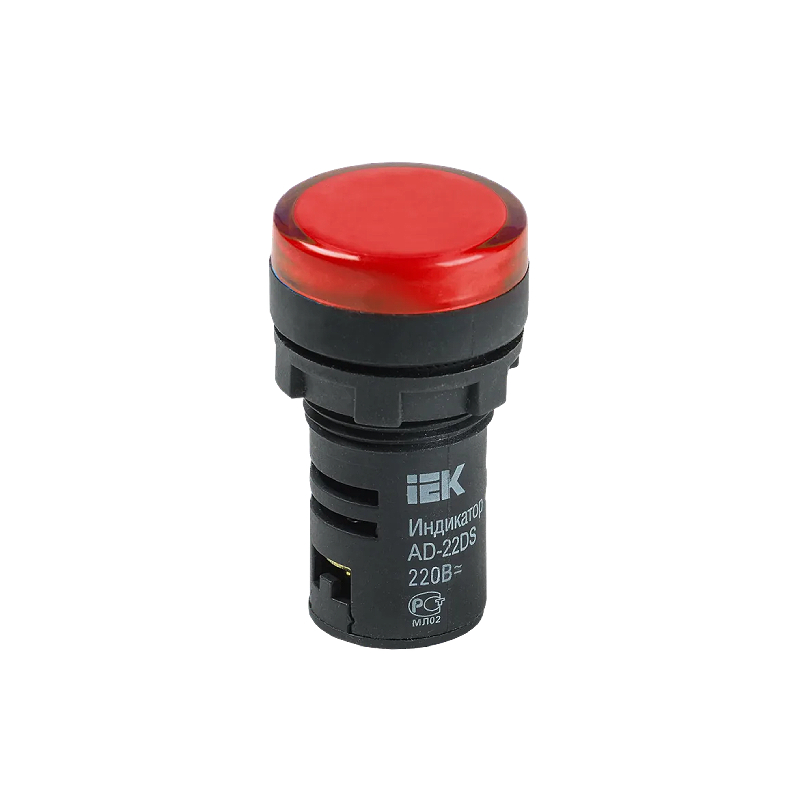 Лампа светосигнальная AD22DS d22мм 230В красн. IEK BLS10-ADDS-230-K04