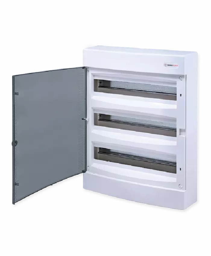 N3x18C, Щит навесной, 3 ряда, 54мод., прозрач. дверца, IP40