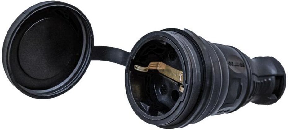Розетка 1-м 16А с заземл. каучук TOKOV ELECTRIC TKE-C05-KR-Z