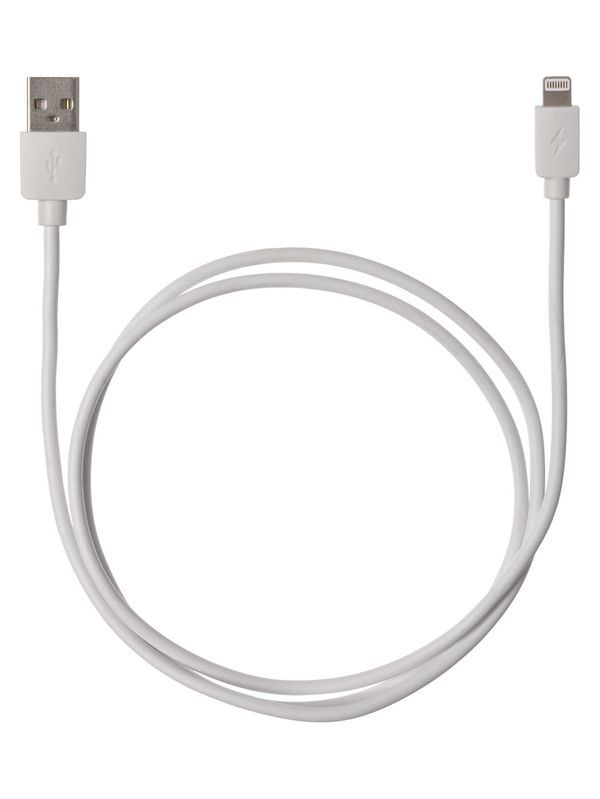 Дата-кабель, ДК 6, USB — Lightning, 1 м, белый, TDM