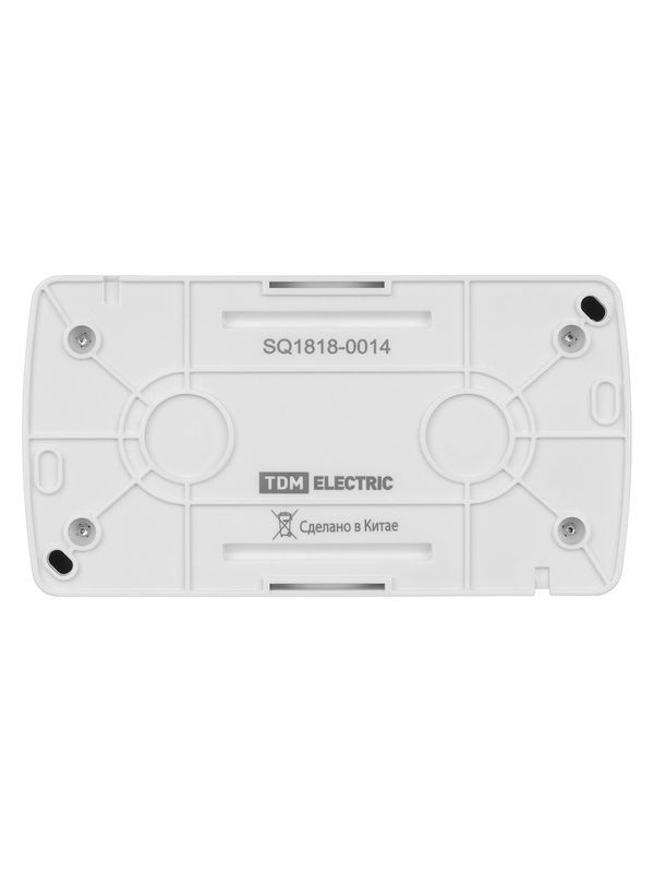 Розетка двойная 2П+3 открытой установки IP54 16А с крышкой белая «Селигер» TDM