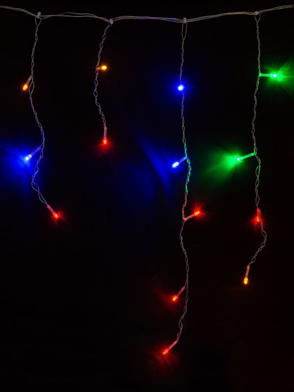 Гирлянда светодиодная «Бахрома» 1,9х0,5 м, 68LED, многоцветн., 8 режимов, 250 В, IP20, TDM