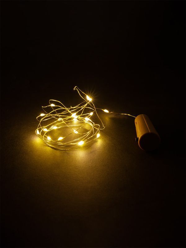 Гирлянда-пробка для бутылки «Роса20» 20LED, 2м, 3000К, 3хAG13/LR44, TDM — изображение 4