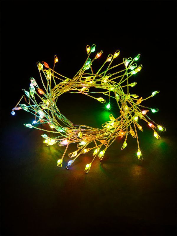 Гирлянда светодиодная «Самоцветы» 100LED, 2 м, RGB, USB, IP20, TDM