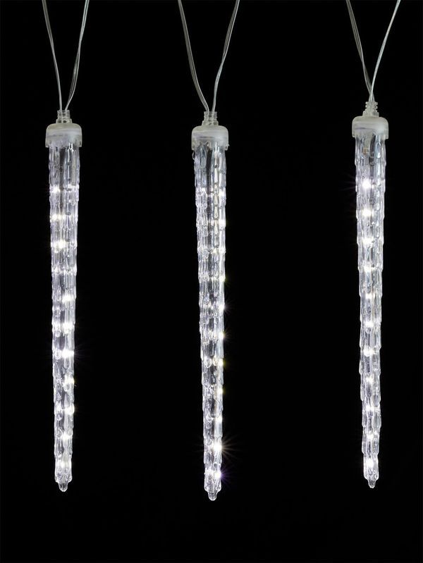 Гирлянда светодиодная «Сосульки фигурные» 2,1 м, 176LED, 8 шт, падающий белый свет, 250 В, IP44, TDM — изображение 3