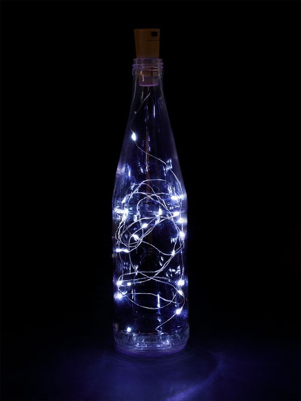 Гирлянда-пробка для бутылки «Роса20» 20LED, 2м, 6000К, 3хAG13/LR44, TDM — изображение 5