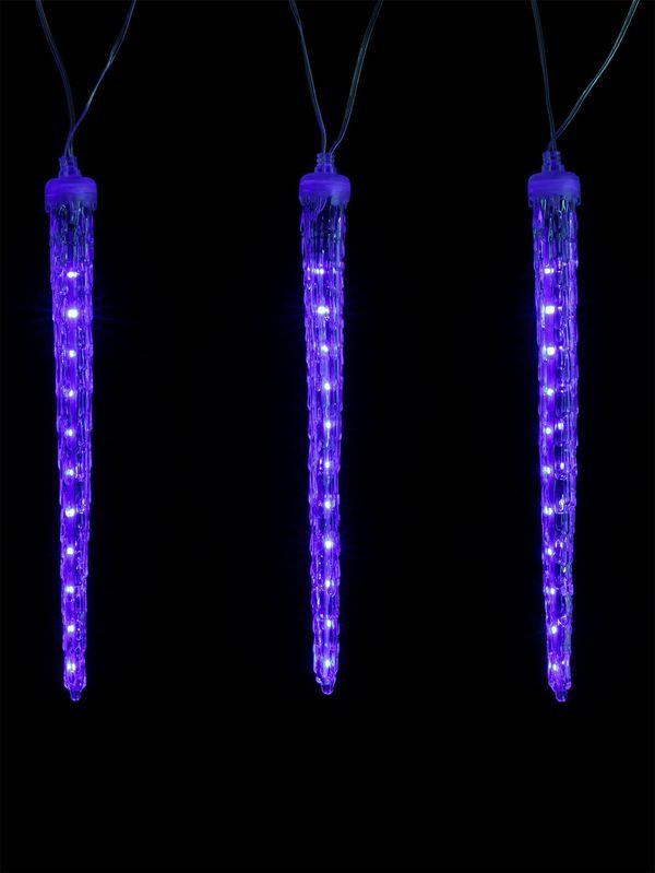 Гирлянда светодиодная «Сосульки фигурные» 2,1 м, 176LED, 8 шт, падающий синий свет, 250 В, IP44, TDM