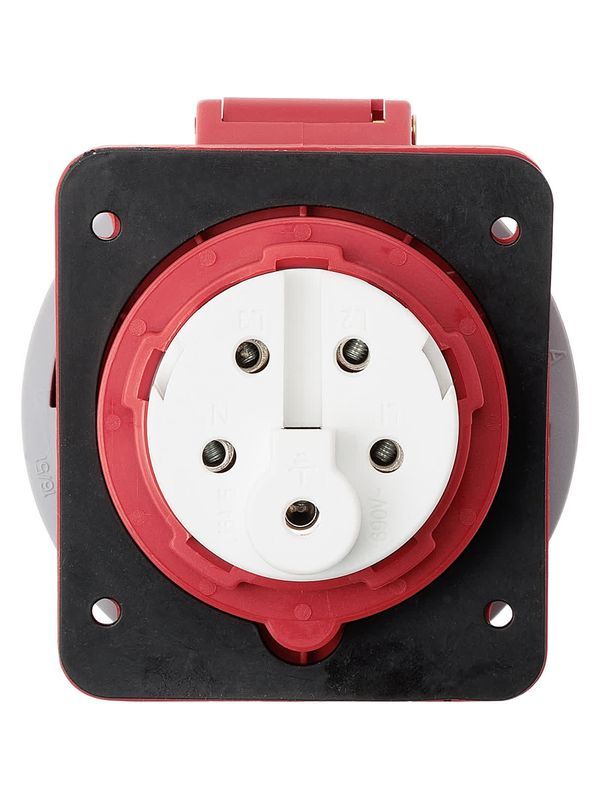 Розетка скрытой установки угловая IP67 125А 3Р+РЕ+N 380В TDM
