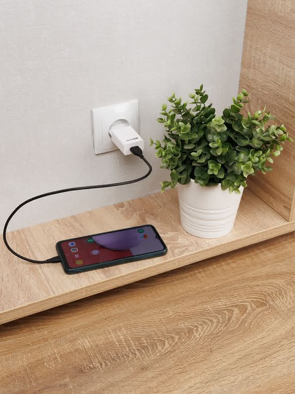 Сетевое зарядное устройство, СЗУ 5, Quick Charge 3.0, 3 А, 1 USB, белый, TDM
