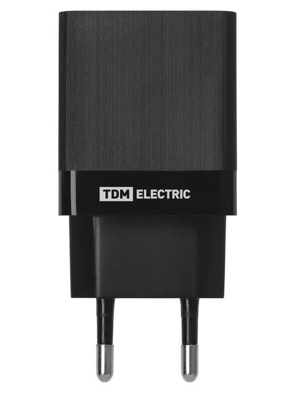 Сетевое зарядное устройство, СЗУ 8, Quick Charge 3.0, 3 А, 2 USB, черный, TDM
