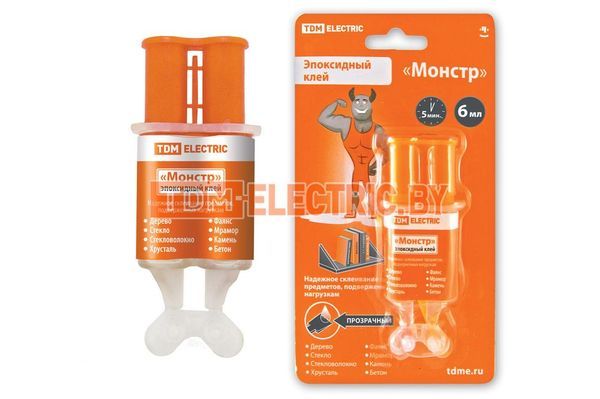 Клей эпоксидный «Монстр», прозрачный, шприц, 6 мл TDM SQ0542-0006