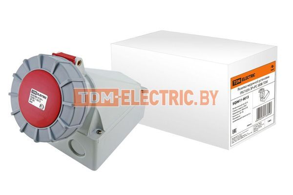 Розетка наружной установки IP67 63А 3Р+РЕ 380В TDM SQ0611-0013