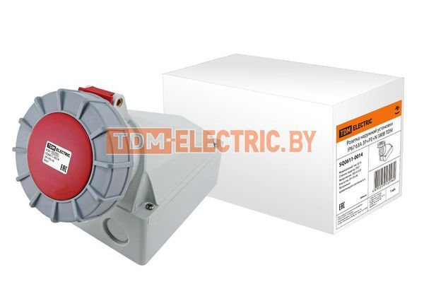 Розетка наружной установки IP67 63А 3Р+РЕ+N 380В TDM SQ0611-0014
