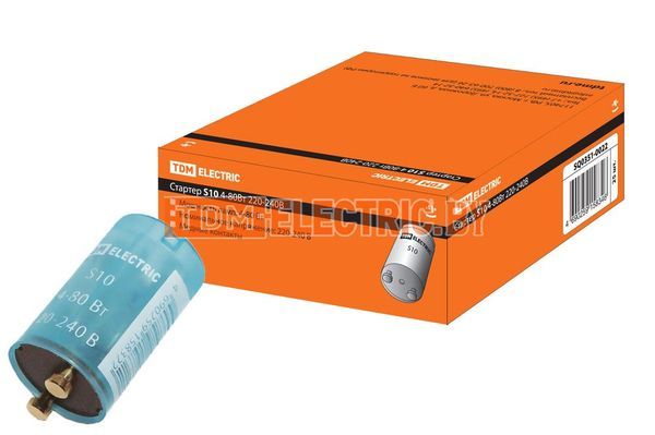 Стартер S10 4-80Вт 220-240В мед. контакты TDM SQ0351-0022